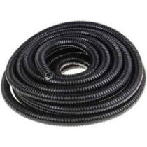 Abbas Ali Electrical PVC Coated Galvanized Steel Flexible Conduit Black for Protection of Cable and Wire, 20mm x 15mtr