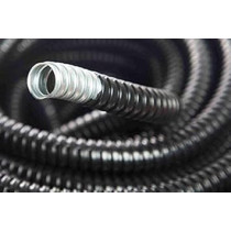 Abbas Ali Electrical PVC Coated Galvanized Steel Flexible Conduit Black for Protection of Cable and Wire, 20mm x 15mtr