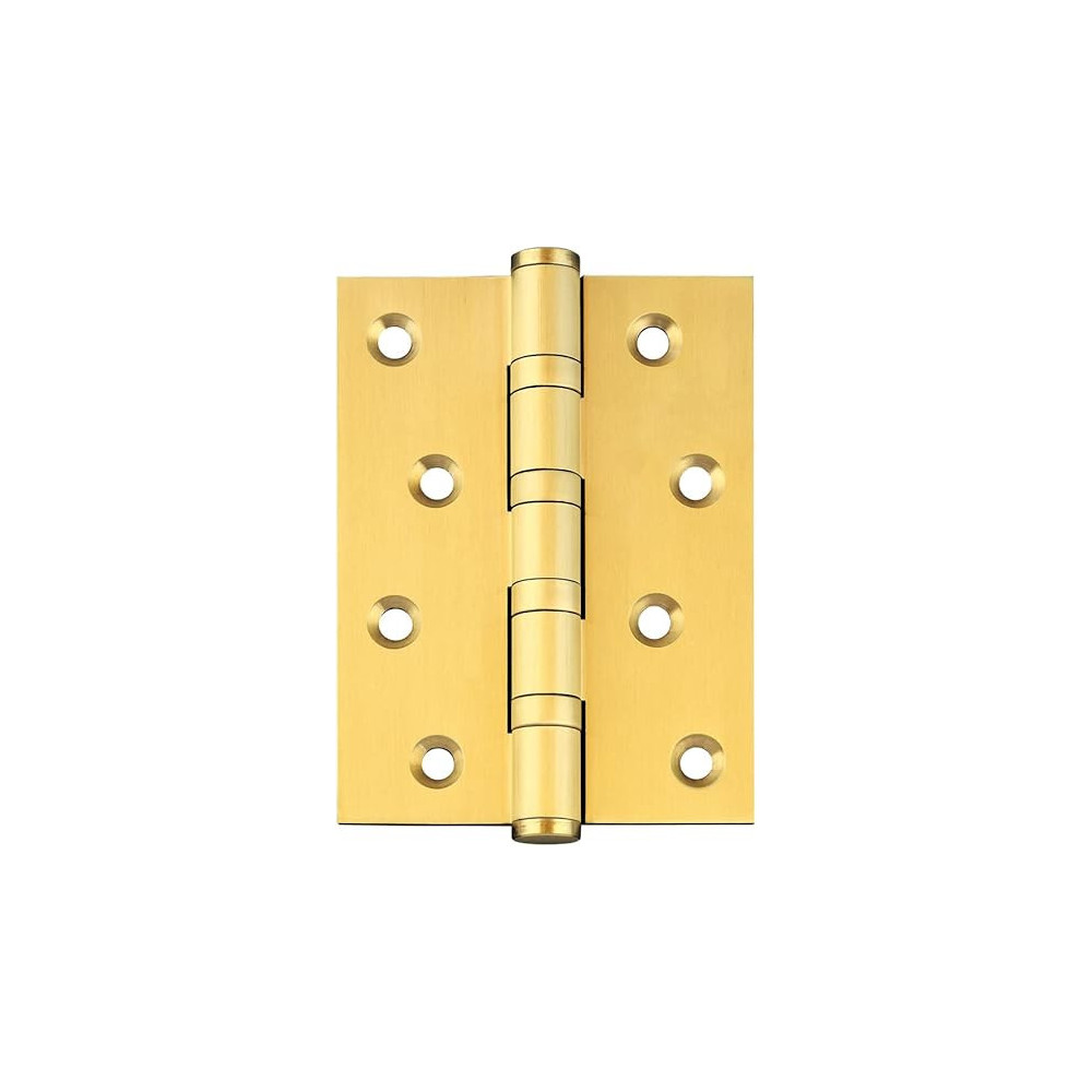 Abbas Ali Solid Brass Hinges Matt Gold 4x3x3, Pack of 2