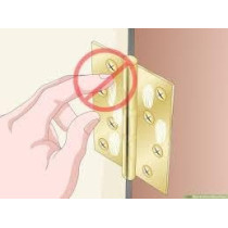 Abbas Ali Solid Brass Hinges Matt Gold 4x3x3, Pack of 2