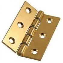 Abbas Ali Solid Brass Hinges Matt Gold 4x3x3, Pack of 2