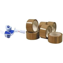 Abbas Ali Tape Dispenser with 6 Pack Brown Packing Tape For Packing Uses