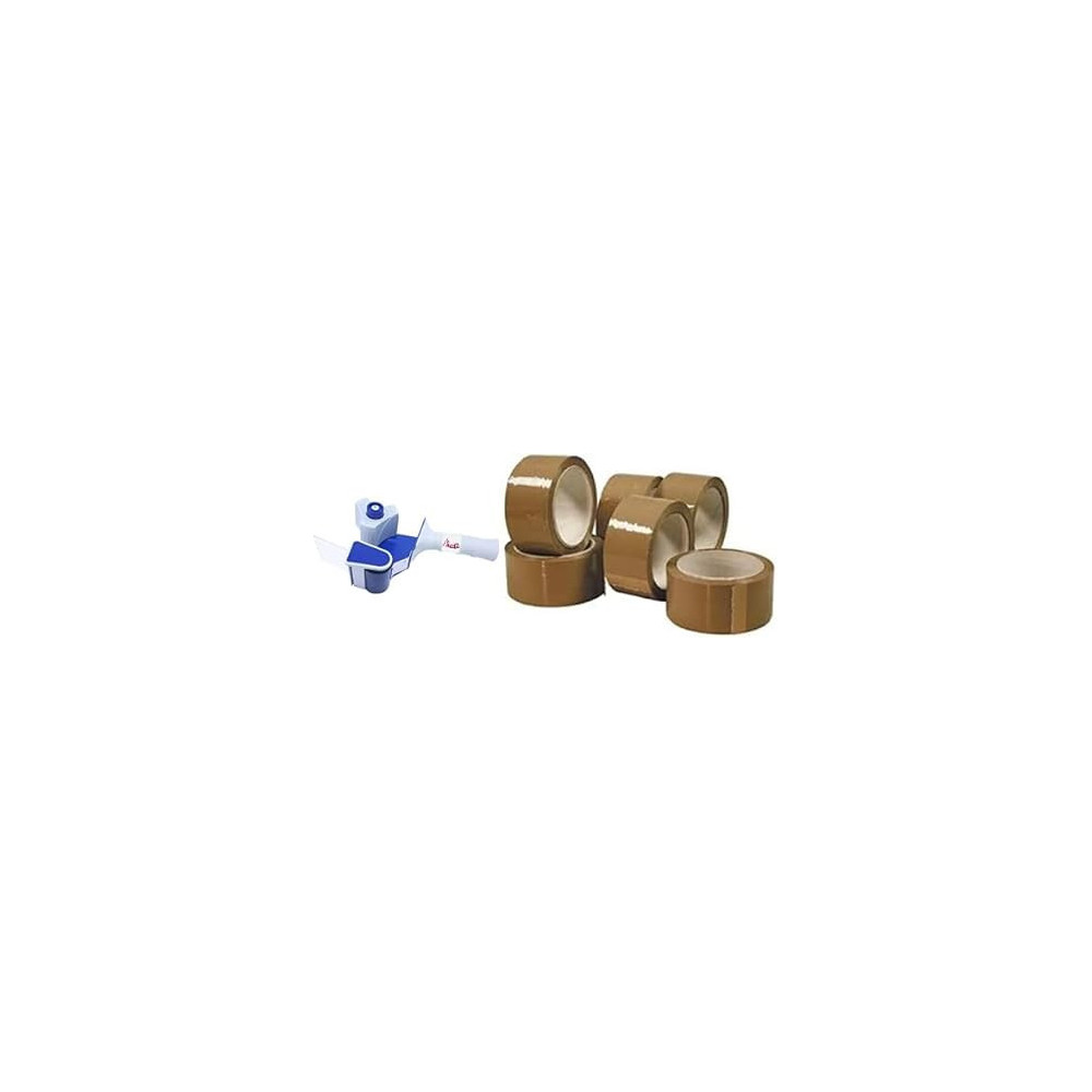 Abbas Ali Tape Dispenser with 6 Pack Brown Packing Tape For Packing Uses