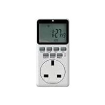 Abbas Ali One Week Electronic Timer with Large Screen, UK Plug, Programmable Digital Timer Switch Socket