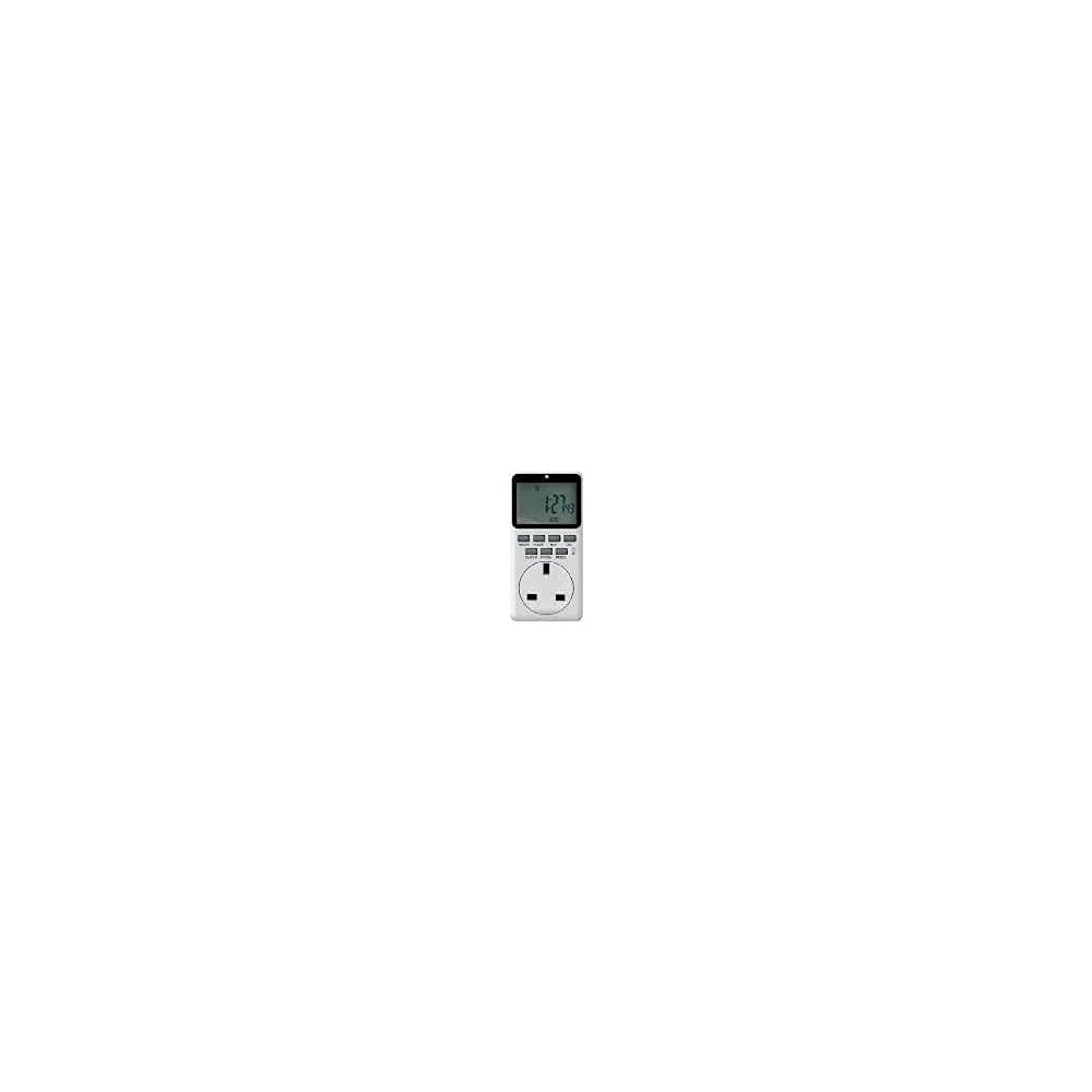 Abbas Ali One Week Electronic Timer with Large Screen, UK Plug, Programmable Digital Timer Switch Socket