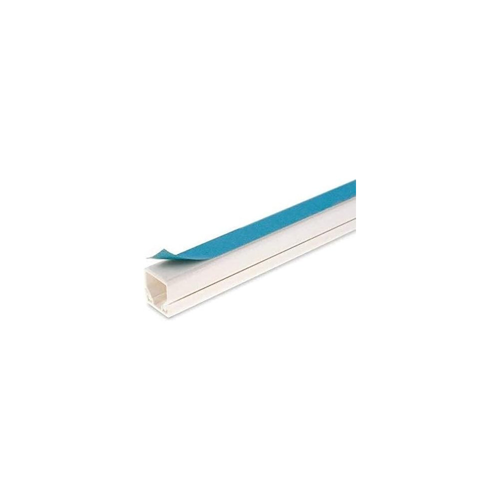 Abbas Ali Self-Adhesive PVC Cable Trunking, 16mm x 16mm, 1m Long (Pack of 3, 3 Meters Total)
