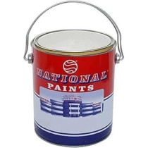 National Paints 4 Piece Paint Brush Set with National Paint Stucco 3.6L And National Paint Emulsion, 3.6L, White