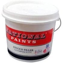 National Paints 4 Piece Paint Brush Set with National Paint Stucco 3.6L And National Paint Emulsion, 3.6L, White