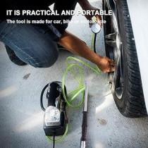 Abbas Ali Tire Air Input Connector for Car, Air Pump, Bike And Motorcycle Inflation, Includes 10M Compressor Spring Tube