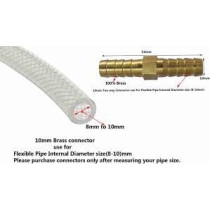 Abbas Ali Brass Barb Splicer Fitting, Straight Barb Hose Fitting for Air, Gas, Water, Fuel - 5 Pieces, 6mm