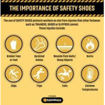 Abbas Ali Steel Toe Lightweight Safety Shoes for Men - Slip Resistant, Comfortable & Antistatic for Construction, Cleaning & Warehouses (Size 42 EU)