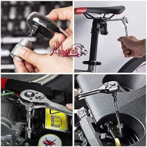 Abbas Ali 46 Piece 1/4 inch Drive Socket Ratchet Wrench Set with Metric And Bit Sockets, Allen Key Set, and Gloves, DIY And Auto Repair