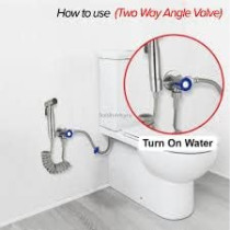 Abbas Ali Two Way Angle Valve with Teflon Tape, For Connecting Washing Machines And Sanitary Purposes, Set of 3 Pieces