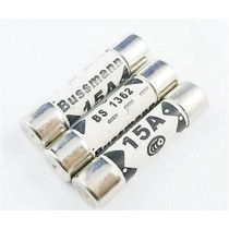 Terminator Porcelain Ceramic Fuse, 10 Pcs Pack, 6x25mm Fast Blow, 15A