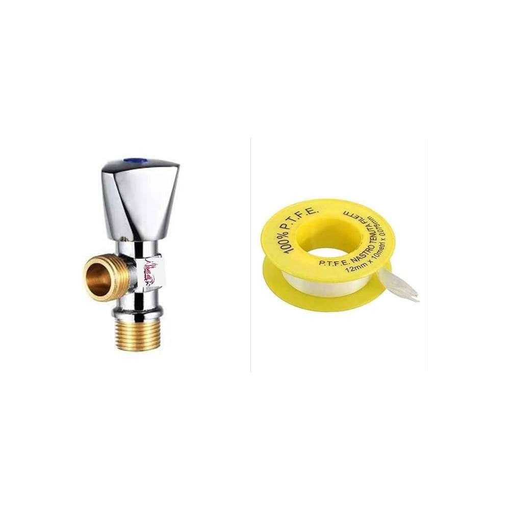 Abbas Ali Angle Valve Set for WC, Shattaf, Water Heater, Sink, Washing Machine, 2 Pcs