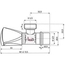 Abbas Ali Angle Valve Set for WC, Shattaf, Water Heater, Sink, Washing Machine, 2 Pcs