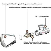 Abbas Ali Angle Valve Set for WC, Shattaf, Water Heater, Sink, Washing Machine, 2 Pcs