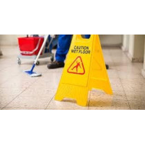 Abbas Ali Wet Floor Caution Sign with 360 Degree Mop Bucket Set, 3 Cleaning Heads
