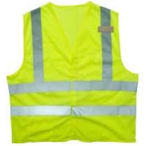 Abbas Ali Safety Vest Reflective Fabric, 170GSM with Zip Closure And Reflective Stripes