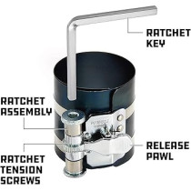 Abbas Ali Piston Ring Compressor with Ratcheting Lock, 6 Inch for Cylinder GF786