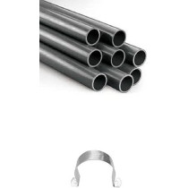 Abbas Ali Set of 4 Pipe Fittings, 2 Inch, with 8 Clamps for Bed Construction