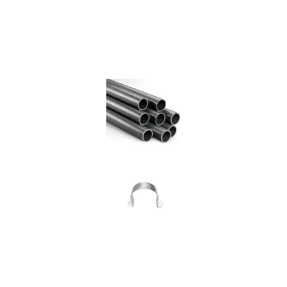 Abbas Ali Set of 4 Pipe Fittings, 2 Inch, with 8 Clamps for Bed Construction
