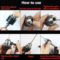 Abbas Ali Quick Change Drill Chuck Adapter with SDS Plus Shank, 13mm