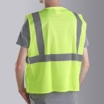 Abbas Ali Reflective Safety Vest with Stripes And Zip Closure, 170 GSM