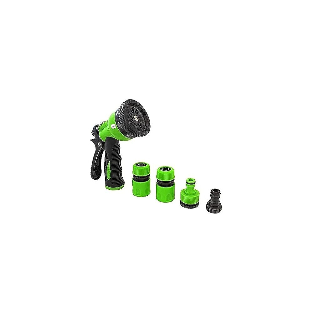 Abbas Ali High Pressure Garden Hose Nozzle with 8 Watering Patterns and Pistol Grip