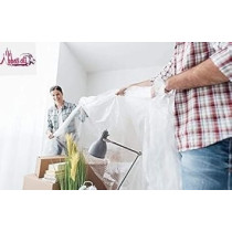 Abbas Ali Waterproof Polythene Sheet, Disposable Furniture Cover for Painting, 200g x 8m