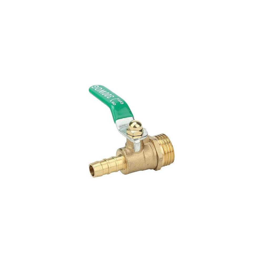Abbas Ali Brass Ball Valve, Male 1/4 Inch, Gold for Water and Gas Systems