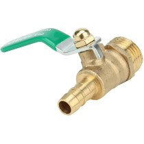 Abbas Ali Brass Ball Valve, Male 1/4 Inch, Gold for Water and Gas Systems
