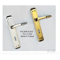 Abbas Ali Wooden Polaris Plate Door Handle for Entrance And Interior Doors, Gold