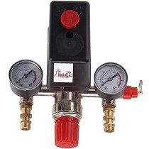 Abbas Ali Air Compressor Pressure Valve Switch with Adjustable Gauge, 175psi