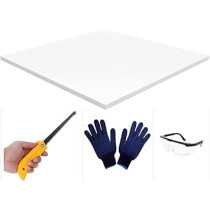 Abbas Ali Gypsum False Ceiling Tiles, Off White, 595x595x7mm, Pack of 16