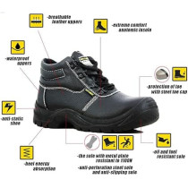 Abbas Ali Lightweight Steel Toe Safety Shoes for Men, Slip Resistant, Size 45 EU