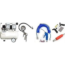 Abbas Ali 25L Air Compressor Kit with Inflator Gauge, Duster Gun And Tyre Repair Set