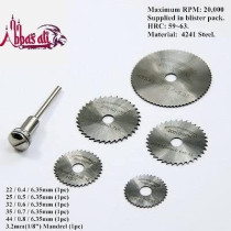 Abbas Ali 6 Piece Dremel HSS Circular Saw Blades for Wood And Aluminum Cutting