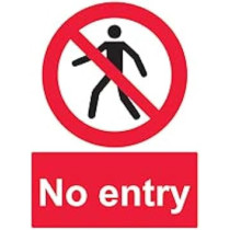 Abbas Ali 3 Piece No Entry Sticker, 21x30cm for Offices And Warehouses