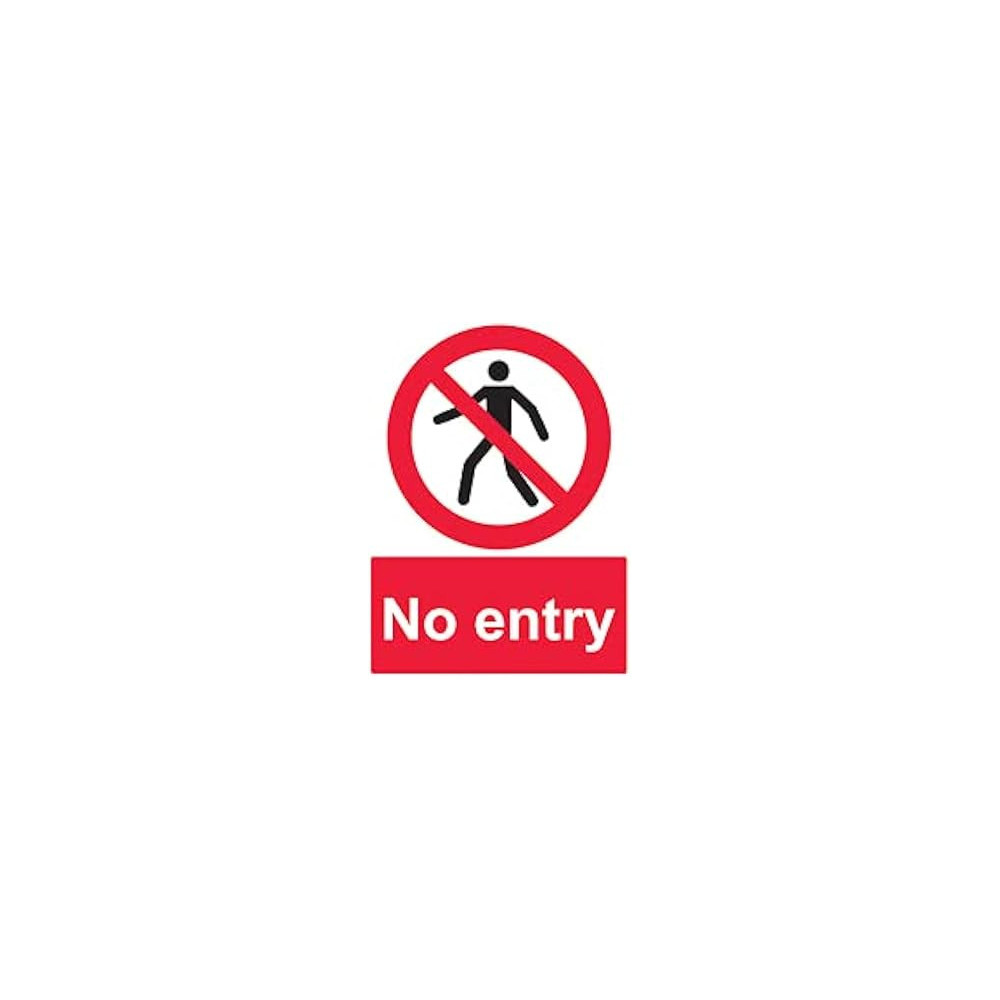 Abbas Ali 3 Piece No Entry Sticker, 21x30cm for Offices And Warehouses