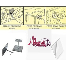 Abbas Ali Self Stick Insulation Foam Pin with Lock Washer, 2x2x2 Inch, 100 Pack