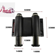 Abbas Ali Magnetic Door Catcher for Cabinet And Closet, Double Black, Pack of 5