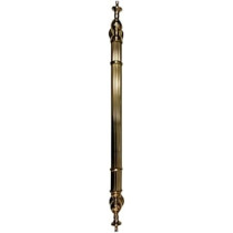 Abbas Ali Modern Wooden And Glass Door Handles Set of 2, 800mm, White