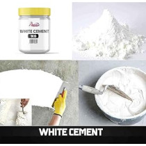 Abbas Ali 1kg White Cement Powder, Ideal for Adhesive And Construction, Pack of 2