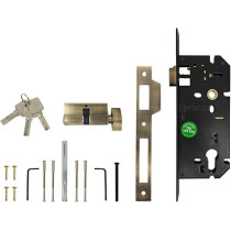 Abbas Ali Modern Brass Cylinder Door Lock with Heavy Duty Lock Body, Silver