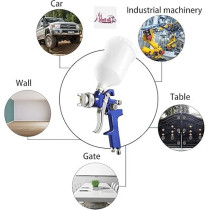 Abbas Ali Spray Gun with 1.4mm Tip for Base Coats And Metallic Paint, 500ml, Top Tank