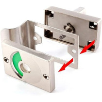 Abbasali Indicator Privacy Deadbolt Door Lock, Keyless Zinc Alloy Deadlock Latch, Indicating Occupied
