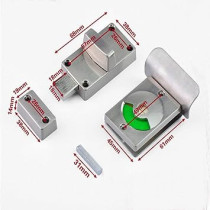 Abbasali Indicator Privacy Deadbolt Door Lock, Keyless Zinc Alloy Deadlock Latch, Indicating Occupied