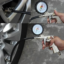 Generic Tire Pressure Gauge Meter for Car, Truck, Auto Air Tyre Inflator Tester Hose 220 PSI