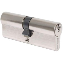 Abbasali Security Double Cylinder Door Barrel European Lock with Keys, Brass Finish, Anti Shock, Anti Drilling, Anti Pique, 54mm, Gold